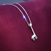 Korea New Style 925 Sterling Silver Simple Fashion Chic Elk Deer Pendant Box Chain Necklace Jewelry for Women