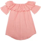 2019 China Factory Wholesale Custom Fashion Oversized Women Dress Off Shoulder Tops