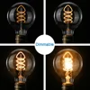 E27 4W LED Edison Ampoule Spiral LED Style Retro Antique Dimmable 2200K Globe Soft Led Filament Bulb G80