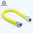 Green- Yellow Colorful Flexible Silicone Hose fo kitchen spout faucet