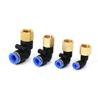 SNS SPLF Series pneumatic one touch push to connect L type 90 degree female thread elbow plastic air hose quick fitting