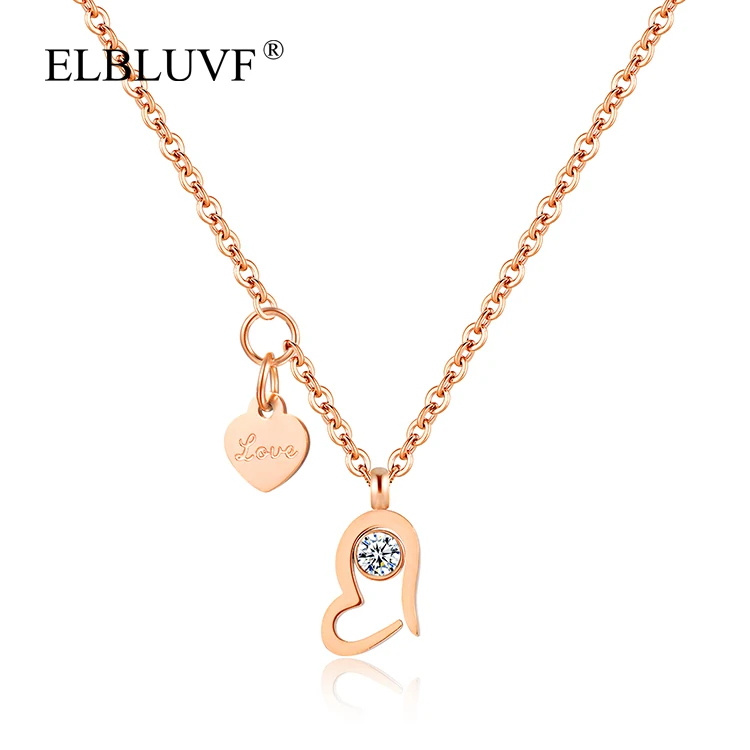 ELBLUVF Free Shipping Stainless Steel Women Jewelry Hollow Heart Zircon Pendant Necklace, Rose gold
ELBLUVF Free Shipping Stainless Steel Women Jewelry Hollow Heart Zircon Pendant Necklace, Rose gold