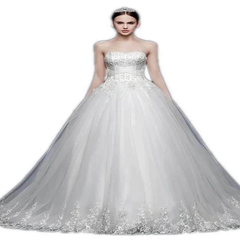 Elegant Ball Gown Sweetheart Off Vintage Wedding Dress Appliques Chiffon Bride Dresses Sweep Train Long Wedding Gowns Promotion