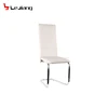 hot sell design white leather stainless steel dinning chair