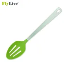 New Kitchen Nylon Slotted Turner with Stainless Steel & Basting Spoon Set