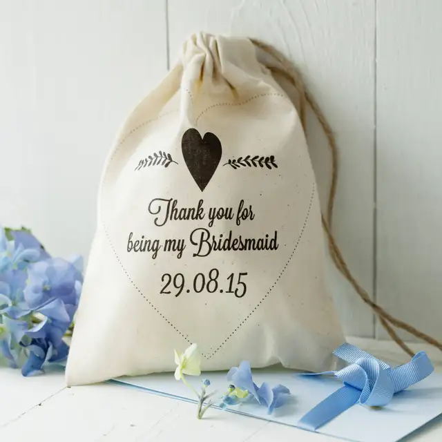 elegant linen cotton dawstring pouches wedding party gift bags