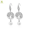 Pearl drop earrings for women jewelry tree of life fashion earrings