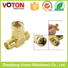 SMA Female to 2 SMA Male Triple T RF Adapter Connector 3 Way Splitter