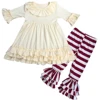 Bulk wholesale kids clothing ruffle girl dress outfits fall boutique children clothes