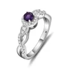 Abiding Peridot Amethyst Sapphire Topaz Jewelry 925 Sterling Silver Halo Gemstone Engagement Rings