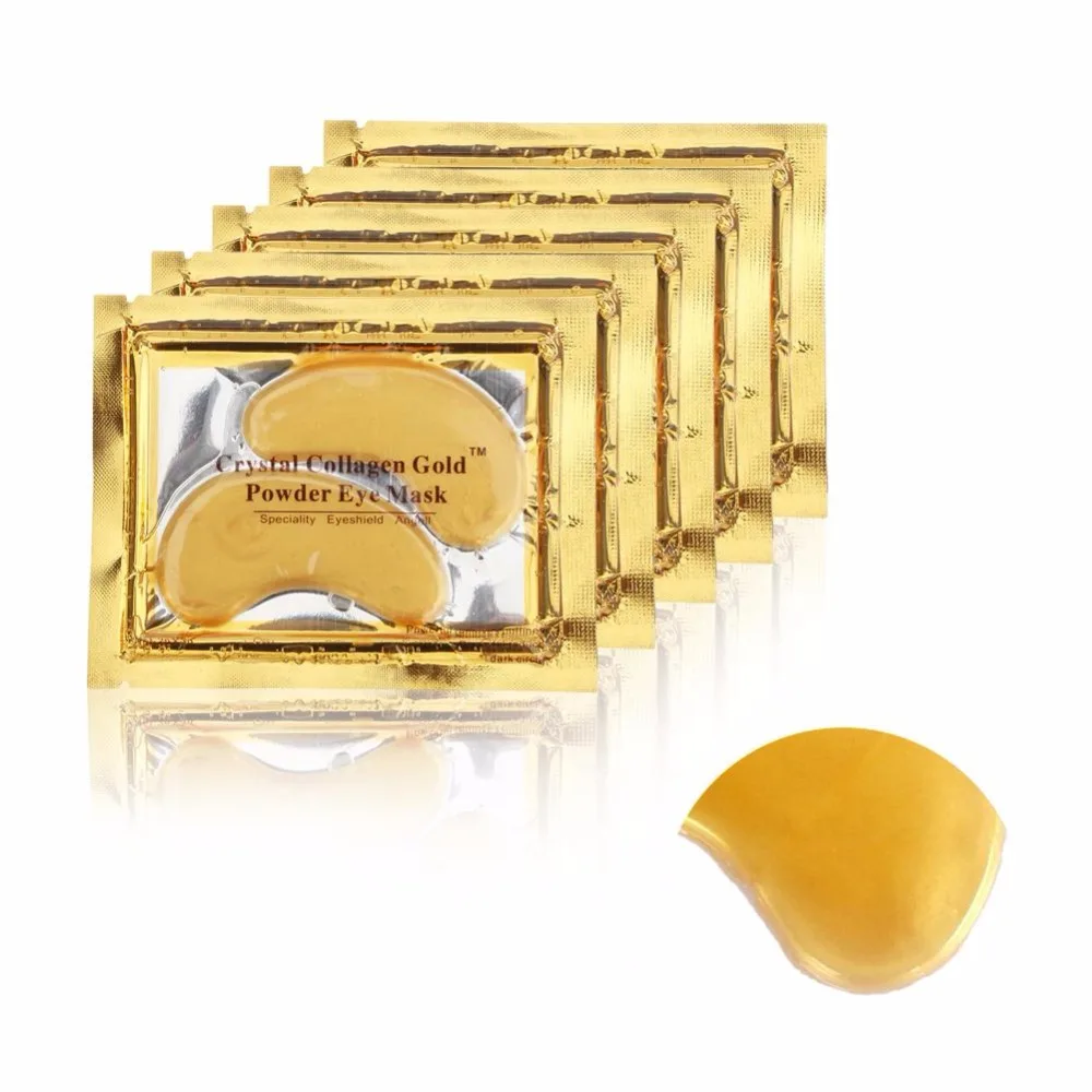 

10pcs 5pack 24K Gold Serum for Face Collagen Eye Mask Patches Under Dark Circle Anti-Aging