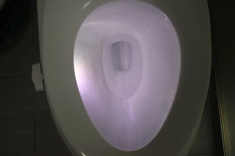 8 Colors Rotated LED Toilet Light , Motion Activated Toilet Light Sensor Switch