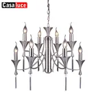 Home Decoration modern luxury candle led crystal chandelier Pendant light
