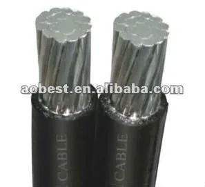Hot sale !! China low voltage duplex overhead cable 400v 16mm2 for kenya