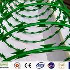 Hot dipped galvanized PVC coated iron razor barbed concertina wire coil