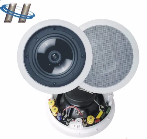20W Powered PA System Loudspeaker Big ABS Baffle Steel Grille Pro Audio Ceiling Speaker