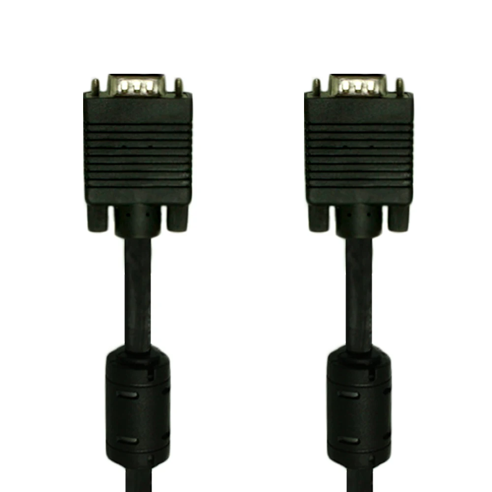 XANUAN 1.5M SVGA VGA Cable Video Coaxial Monitor Cord HD15 Male to Male with ferrite for Projector HDTV - ANKUX.COM