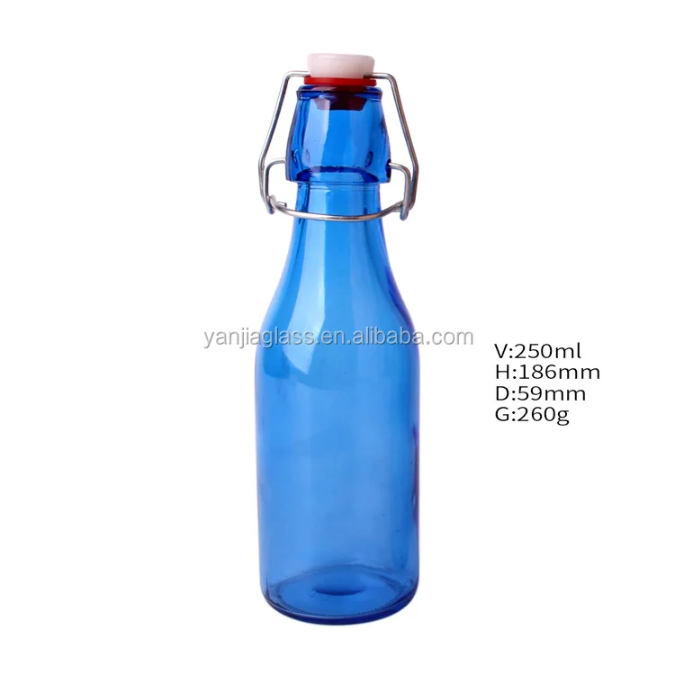 hotsale good quality glass bottle with swing lid