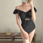 KEYIDI Korean sexy straps beach vacation bikini one-piece swimwear swimsuit