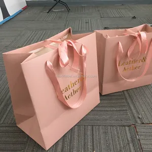 custom paper gift shopping bag with handle luxury paper bags