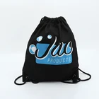 High quality custom logo printing cotton bag drawstring backpack canvas bag for shopping