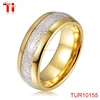 Latest gold tungsten wedding ring designs, tungsten ring inlay meteorite