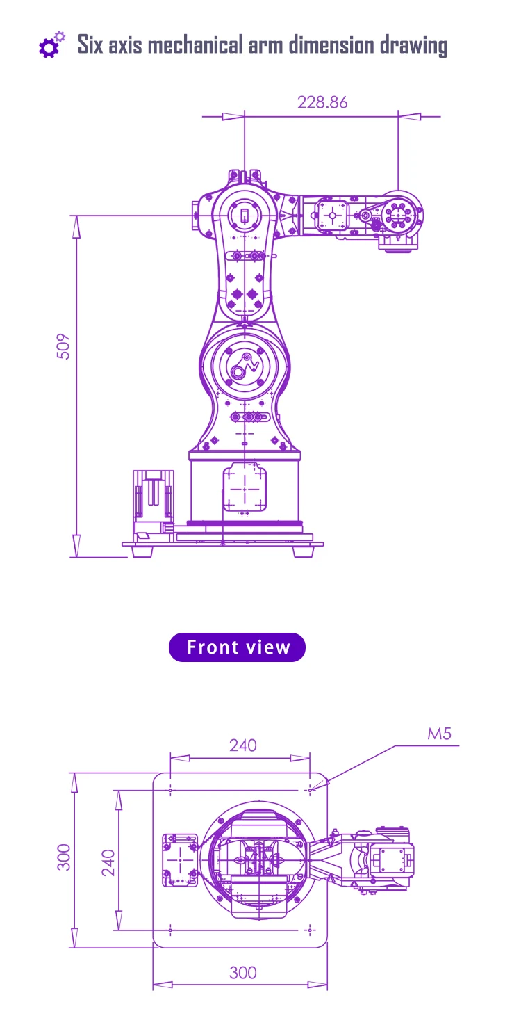 Low Cost School Teaching Robotic Mechanical Arm