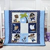 Hot Selling Cute Personalized Durable Blue Cartoon Dog Pattern Baby Quilts