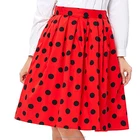 Women A-Line Pleated Vintage Skirts Floral Print
