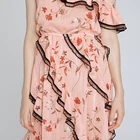 APHACATOP 2019 Spring & Summer Wholesale Pink Print Floral Sleeveless Women Dress