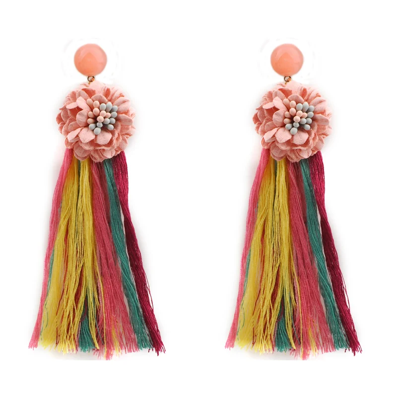 Wholesale Simple Design Boho Colorful Tassel Flower Earrings For Women Jewelry, Multiclor
Wholesale Simple Design Boho Colorful Tassel Flower Earrings For Women Jewelry, Multiclor