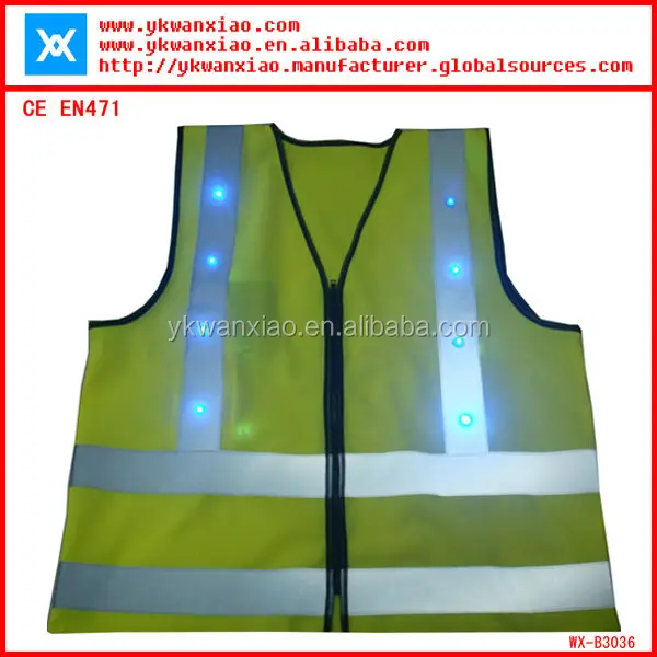 reflective high visibility fluorescent safety reflective vest