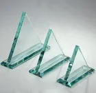 Wholesale Custom Sterling Glass Pyramid Award Triangle Crystal Art Trophy For Team leader