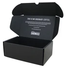 Custom Logo Matt Black Corrugated Cardboard Packaging Tuck End Mailers Shipping Box