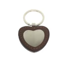 Zhongshan Oneway Factory Custom Logo Heart Shape Leather Wedding Gift Keychain