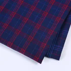 Stocklot fabric in china polyester plaid check shirt fabric istanbul