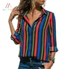 /product-detail/wholesale-cheap-women-s-v-neck-stripes-roll-up-sleeve-button-down-blouses-tops-62185229072.html