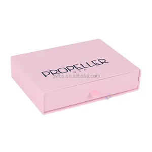 pink cardboard fancy drawer gift box a4 paper packaging