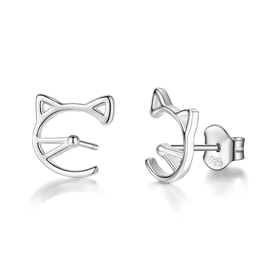 Custom Design 925 Sterling Silver Earrings Animal Cute Cat Head Shape Earrings fit Gift Women Wearing
Custom Design 925 Sterling Silver Earrings Animal Cute Cat Head Shape Earrings fit Gift Women Wearing