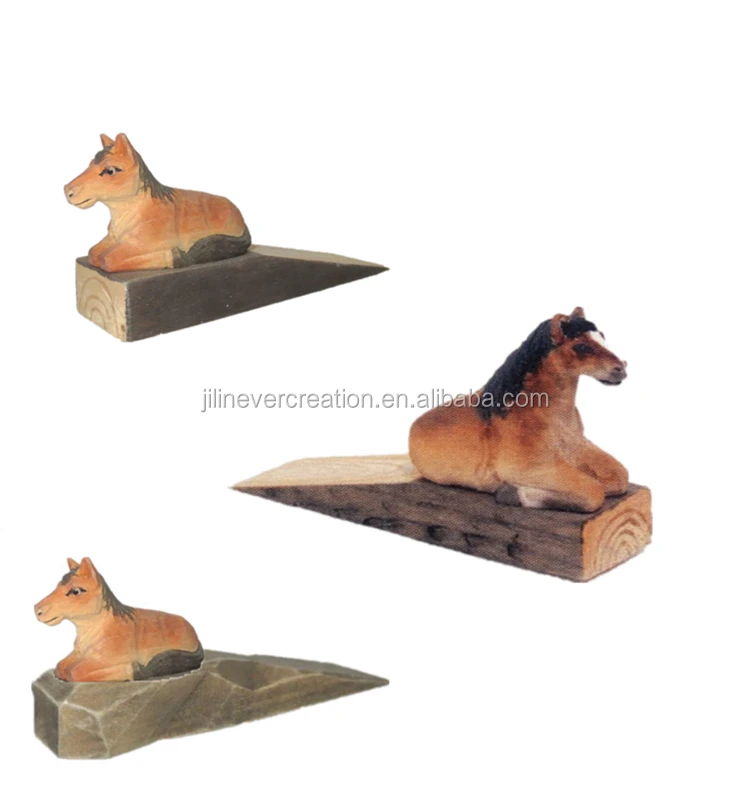 Wood Carving Horse Door Stopper Animal Door Stopper Buy Wood