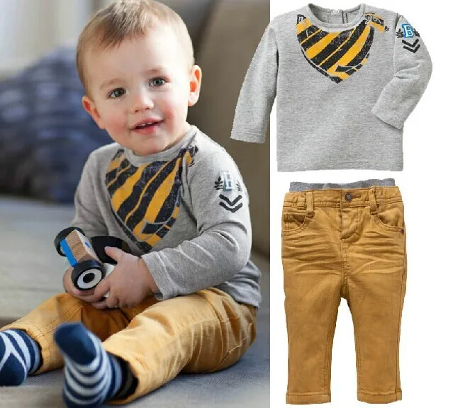 Fashion baby yellow casual sets high quality cotton T-shirt and pant baby boy outfits, As photo
Fashion baby yellow casual sets high quality cotton T-shirt and pant baby boy outfits, As photo