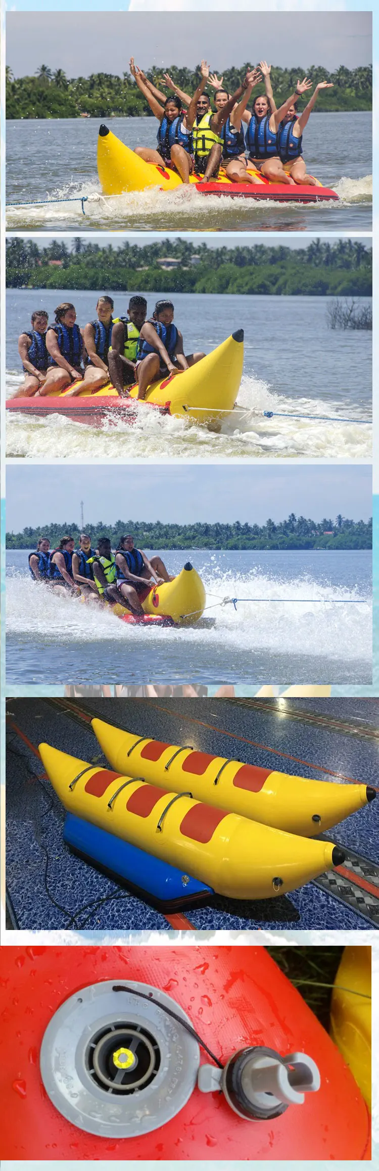 Inflatable flying fish water sports inflatable fly banana boat for sale