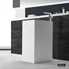 European Popular New Design Solid Surface Free Standing Washbasin/Acrylic Wash Basin