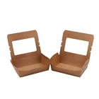 Wholesale high quality chinese products custom biodegradable kraft paper fruit vegetable salad take away food box