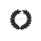 Custom All Black Olive Laurel Wreath Embroidery Applique Patch