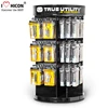 Quality Assured Gifts Shop Metal Promotional Counter Top Display Rotating 4-Sided Keychain Stand
