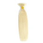 Hot sale pre-bonded flat tip hair extension Wholesale 100% brazilian remy human hair raw virgin blond color 613 straight hair