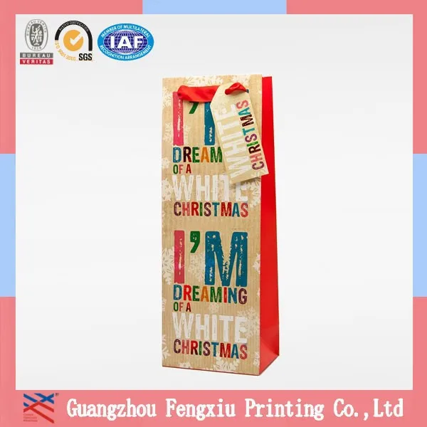 printing merry christmas paper gift bag
