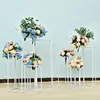 Metal flower pedestal stand wedding decoration gold flower stand /geometric road lead for sale