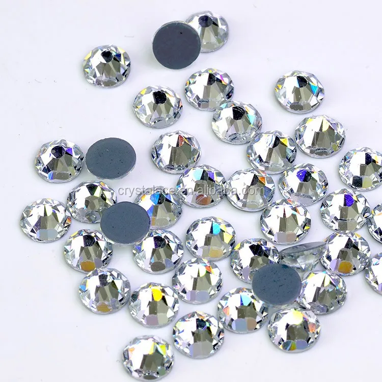Wholesale iron on glass beads crystal strass, dmc hotfix rhinestone flat back gems in bulk for garment (2).jpg